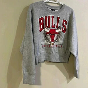 [L]NBA Ultra Game Chicago Bull  Basketball Gray Sweatshirt